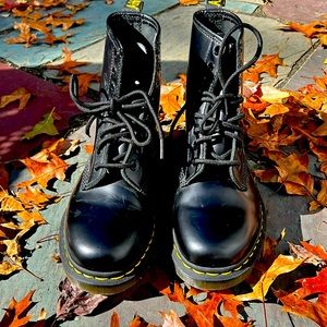 New, never worn Dr. Martens black lace up boots